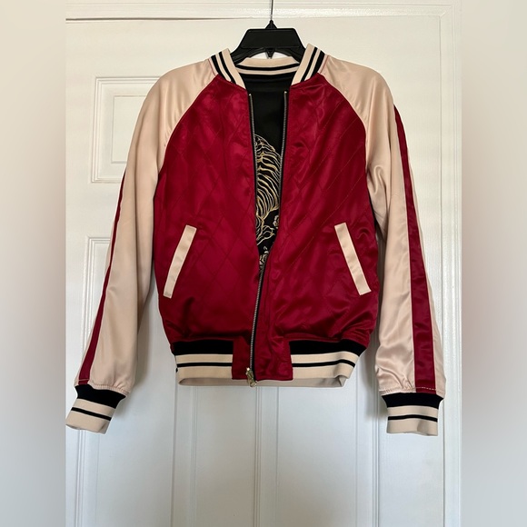 NWOT Express Reversible Embroidered Jacket. Size XS. - Picture 4 of 12